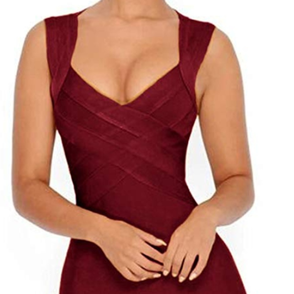 Whoinshop Women's V-Neck Strapless Clubwear Bodyco